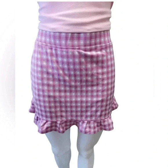 IZOD Golf Pink Plaid  Skort Size Large - Picture 1 of 8
